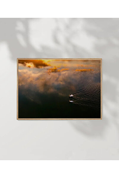 VOGLOO Bird over Foggy Lake Poster