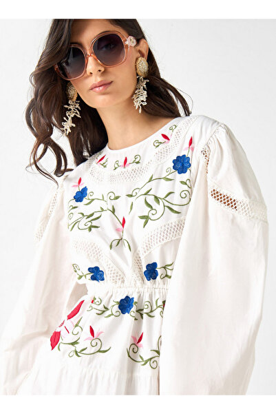 Iconic Embroidered Dress with Long Sleeves