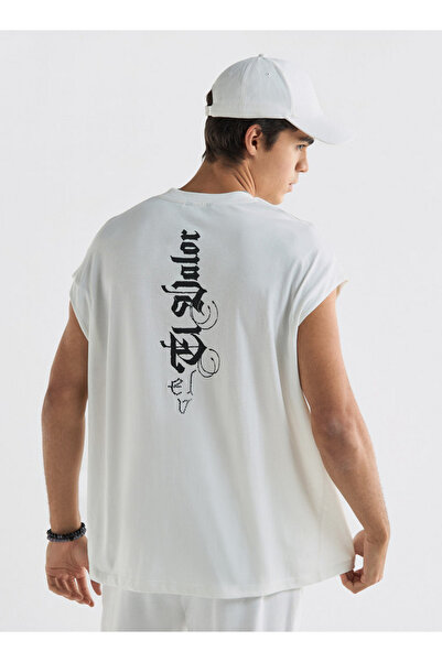 FAV Typographic Print T-shirt with Crew Neck and Short Sleeves