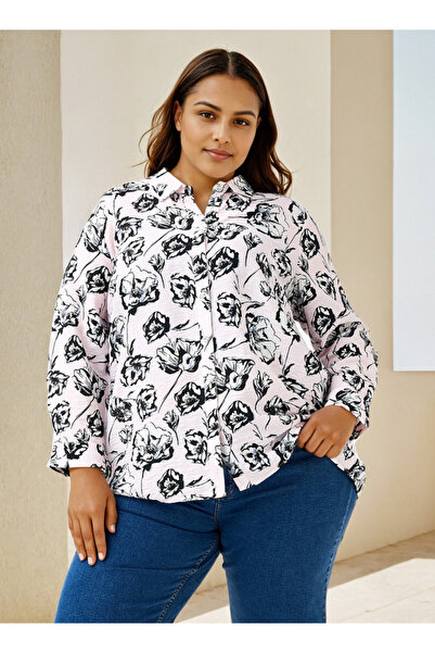 Ulla Popken Plus Size Ulla Popken Floral Print Shirt