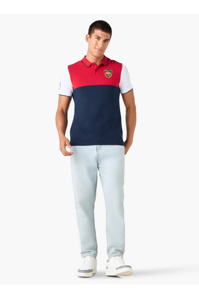 FAV Embroidered Colourblock Polo T-shirt