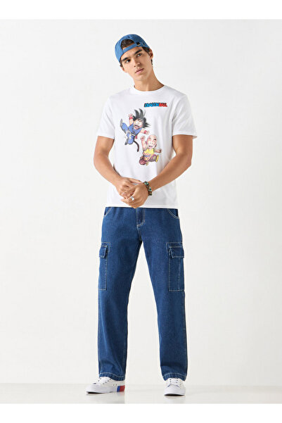 SP Characters تي شيرت بطبعة دراغون بول زد برقبة دائرية وأكمام قصيرة