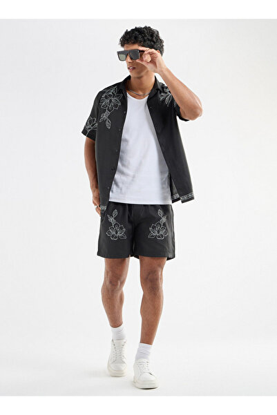 FAV Floral Printed Flexi Waist Shorts with Pockets and Drawstring Closure