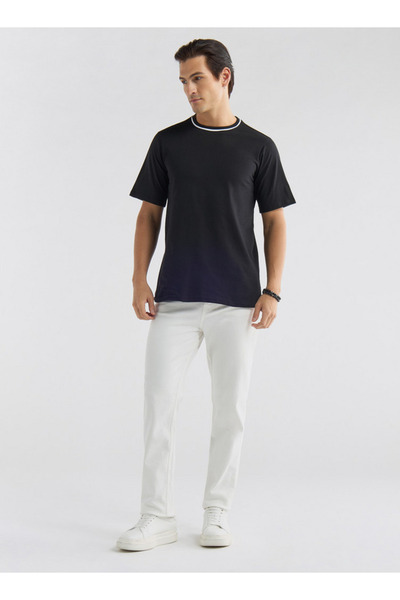 FAV Solid T-shirt with Round Neck and Short Sleeves