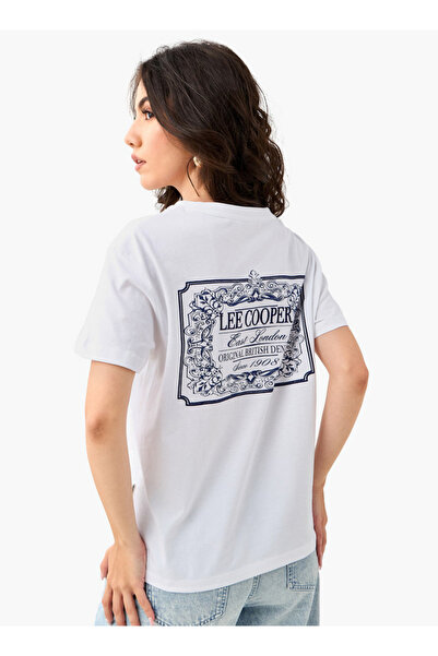 Lee Cooper Graphic Print T-shirt with Crew Neck