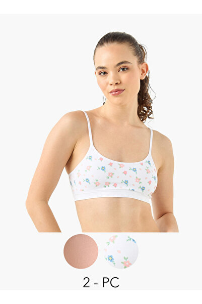 FAV مجموعة من قطعتين - حمالة صدر متنوعة بأشرطة قابلة للتعديل