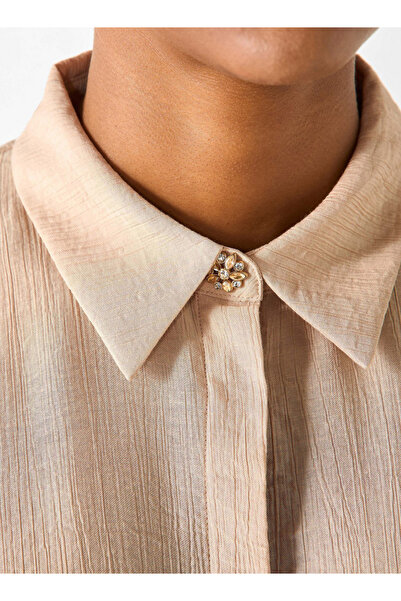 FAV Textured Kaftan Shirt with Extended Sleeves