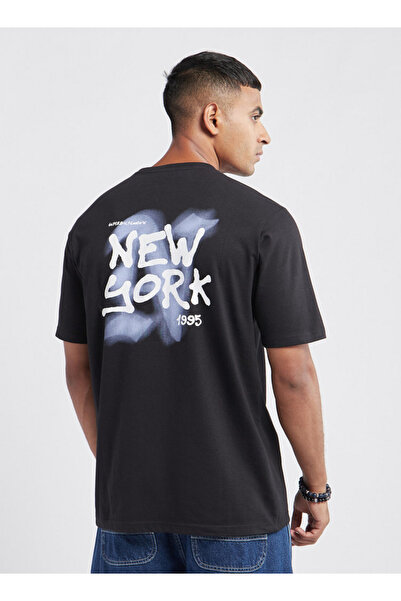 FAV Typographic Print T-shirt with Crew Neck and Short Sleeves
