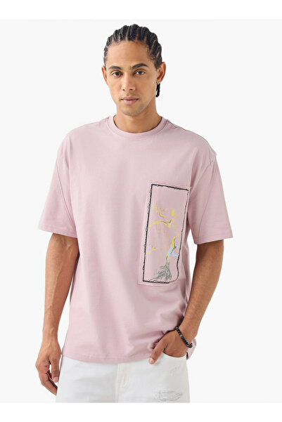 Lee Cooper تي شيرت برقبة دائرية وتفاصيل تطريز