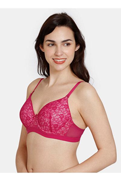 Zivame Lace Detail Balconette Bra With Hook And Eye Closure