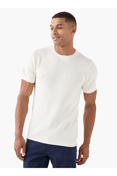 FAV تي شيرت مضلع برقبة دائرية