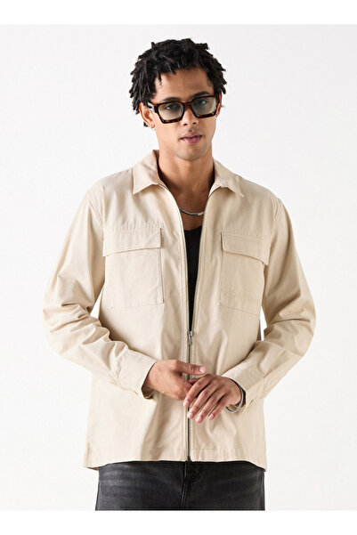 ECKO Zip Though Shirt With Long Sleeves And Pockets