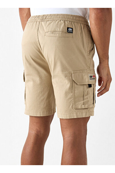 ECKO Unltd Textured Flexi Waist Shorts With Cargo Pockets And Drawstring Closure