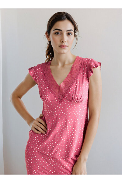 FAV Pyjama Set Lace Trim Top & Trousers