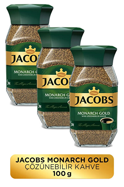 Jacobs Monarch Gold Çözünebilir Kahve 100 Gr Kavanoz ( 100 Gr X 3 Adet)
