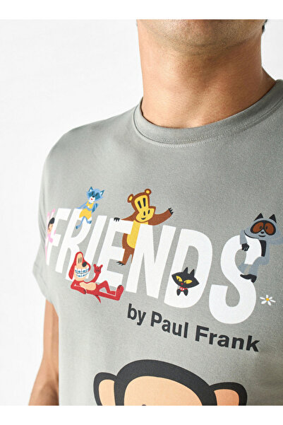 SP Characters Paul Frank Print Crew Neck T-shirt with Short Sleeves