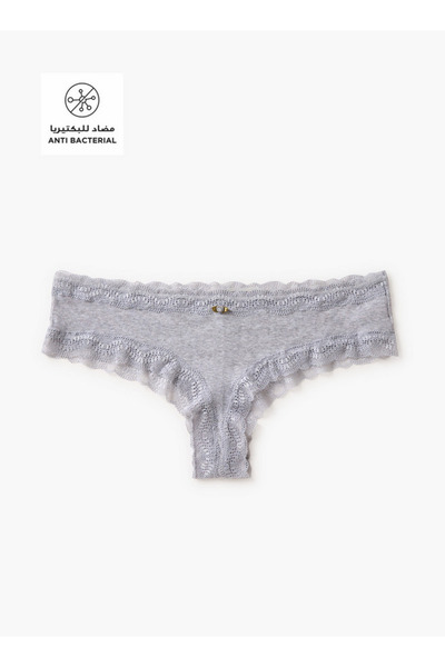 FAV Set of 2 - Lace Trim Ribbed Briefs