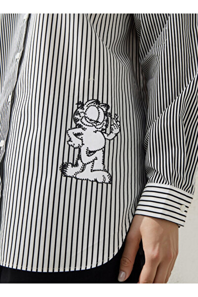 SP Characters قميص غارفيلد بمقاس كبير وقصة عالية ومنخفضة