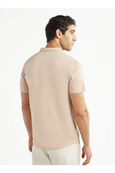 FAV Solid Camp Collar Shirt with Short Sleeves and Pocket