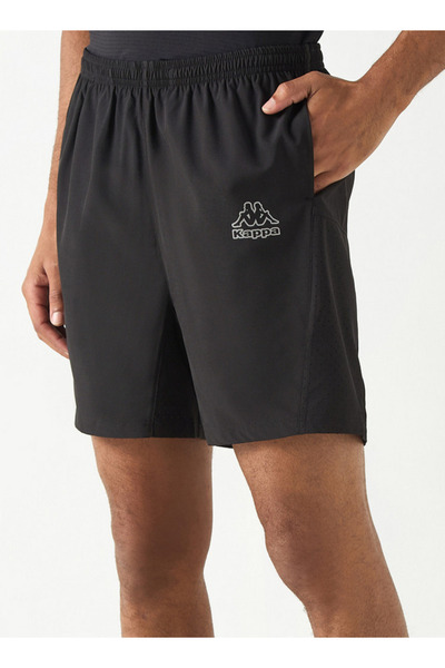 Kappa شورت مطبوع عليه شعار مع جيوب وحزام خصر مطاطي