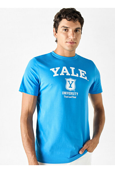 SP Characters Varsity Print Crew Neck T-shirt with Short Sleeves