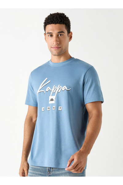 Kappa تي شيرت بطبعة شعار ورقبة دائرية وأكمام قصيرة