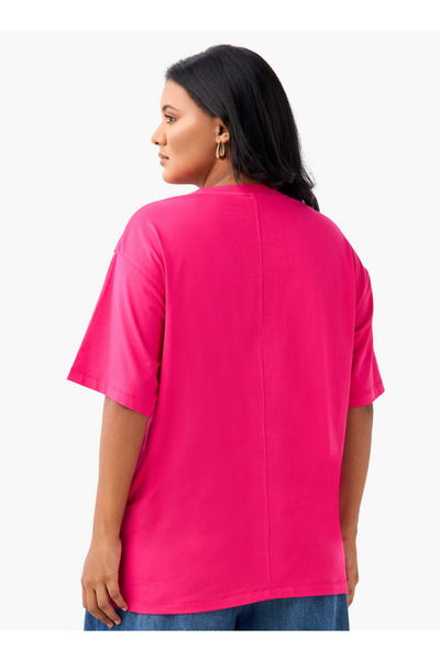 Ulla Popken Plus Size Embellished T-shirt With Short Sleeves