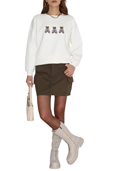 Yaşar özer giyim 3 Thread Hooded Embroidered Sweatshirt