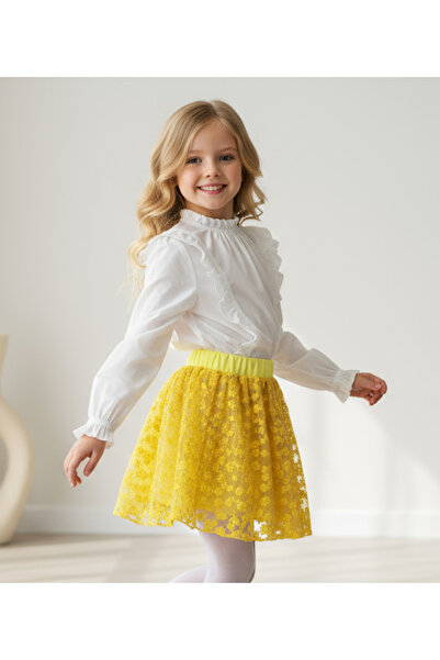 By Piera Papatya Tül Kız Çocuk Etek 6110