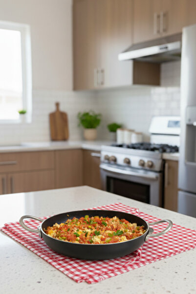 MEŞELER Granite Sahan / Black Inox Handle Omelette