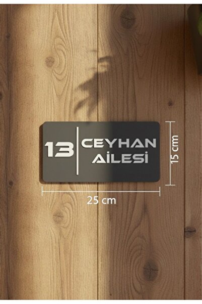 Aras Vizyon Tasarım 3D Kabartmalı Mat Kapı İsimliği