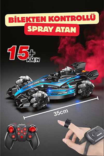 TRENDZONE Uzaktan Kumandalı El Sensörlü Led Işıklı Buhar Atan 15 km/h Yapan D...