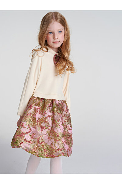 SheShe Gold Jakar Balon Etek Elbise