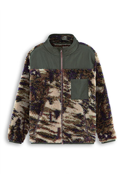 Denokids Khaki Boy's Plush Coat