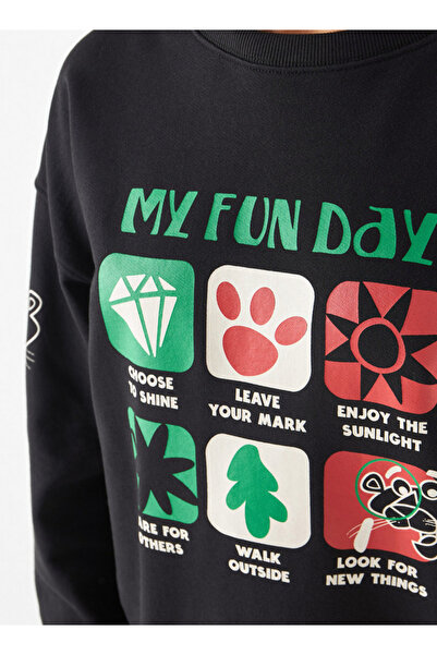 SP Characters Graphic Print Sweatshirt with Long Sleeves