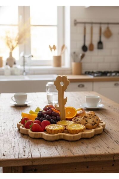 Bambum Zyra Bamboo Presentation Plate, Tableware Presentation Stand and Catering Presentation Stand, Serving Tray