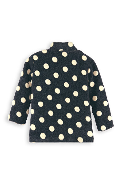 Denokids White Polka Dot Girl's Smoked Coat