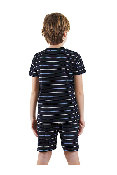 Denokids Sailing Boy's Striped Pajama Suit