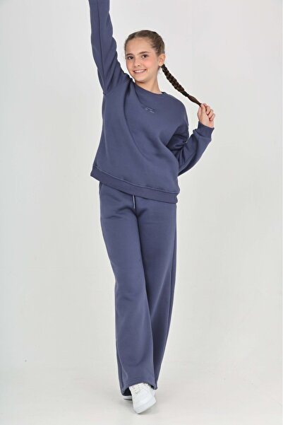 Toontoy Girl's Tonsureton Embroidered Tracksuit Set