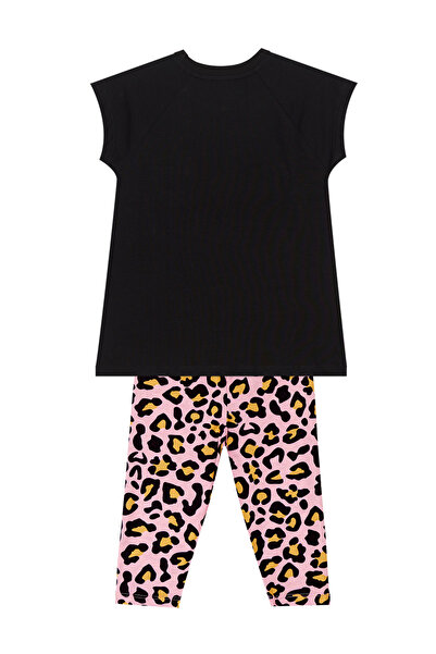 MSHB&G Leopard and Zebra Girl's Summer Tunic T-Shirt Leggings Set