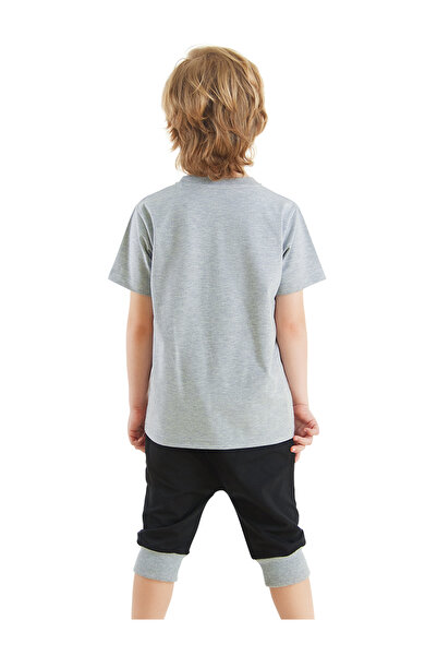 Denokids Boy's Summer Set - Raccoon T-shirt and Capri Shorts