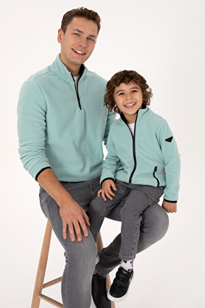 U.S. Polo Assn. كارديجان محبوك من الصوف النعناعي للأولاد 50313853-VR090