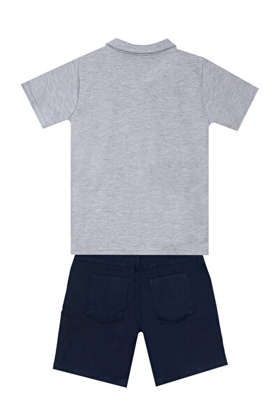 MSHB&G Boy's Polo Neck T-shirt and Gabardine Shorts Set - Shark