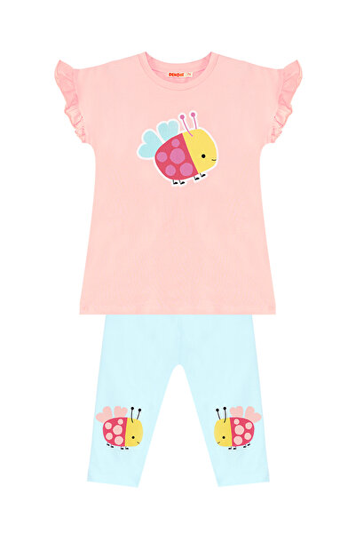Denokids Frilly Summer Tunic and Leggings Set for Girls
