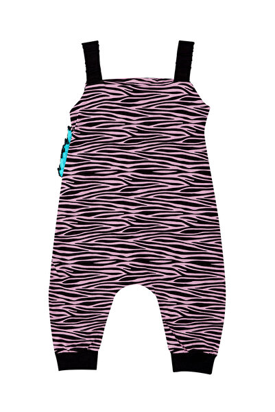 Denokids Zebra Ruffle Girl's Jumpsuit