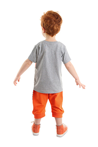 Denokids Chlapecký letní set - tričko Roar Tiger Orange a kraťasy Capri
