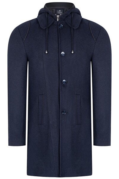 Dewberry PLT8335 ERKEK PALTO-AÇIK DESENLİ LACİVERT