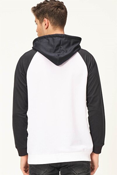Dewberry V4005 Men's Sweatshirt-White-Dark Blue