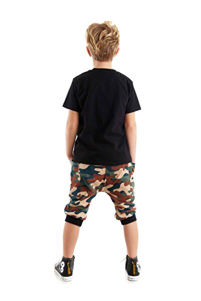 MSHB&G Geometrické chlapčenské tričko Capri Shorts Set