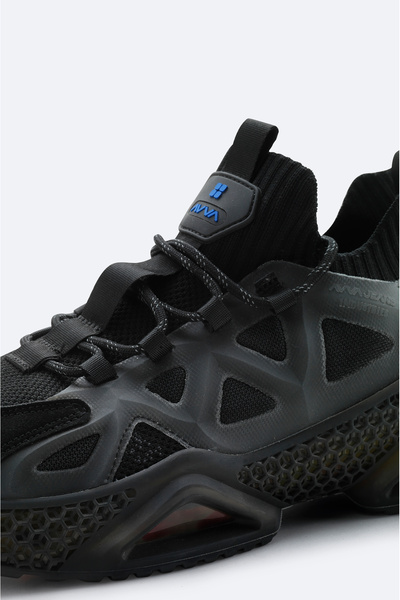 Avva Men's Sneakers - Black, Flexible Sole, A32Y8001